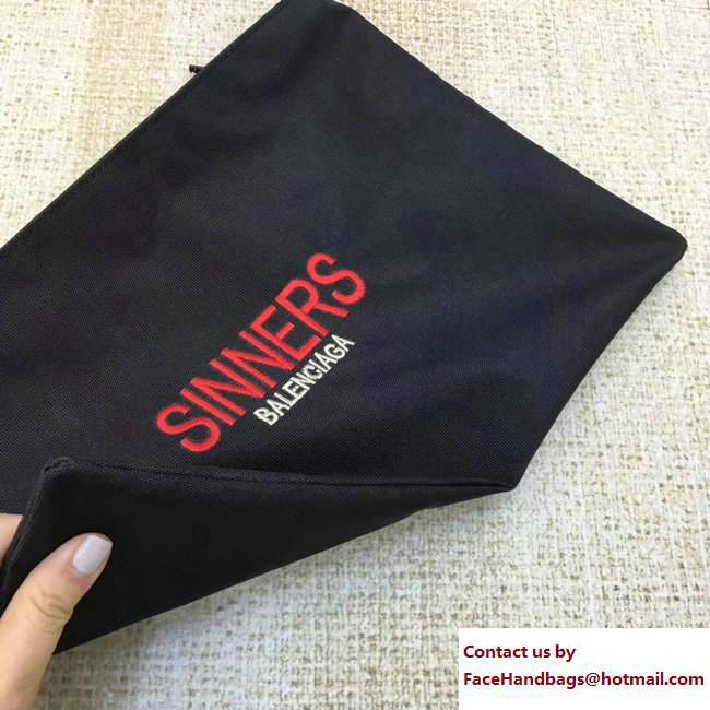 Balenciaga Sinners Nylon Explorer Pouch Clutch Bag 2018 - Click Image to Close