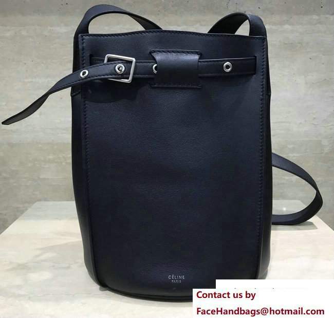 Celine Big Bag Bucket With Long Strap 183343 Black 2017 - Click Image to Close