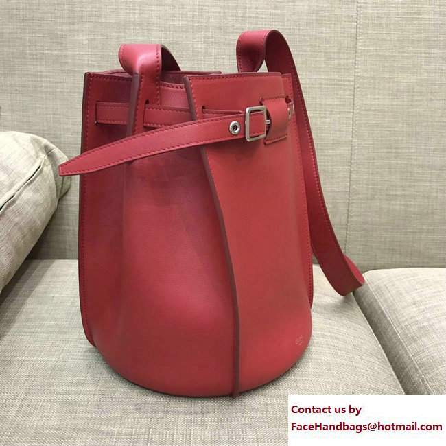 Celine Big Bag Bucket With Long Strap 183343 Red 2017 - Click Image to Close