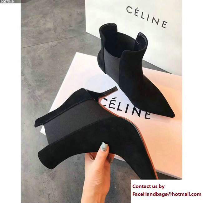 Celine Heel 6.5cmEssentials Chelsea Boots 321943 Suede Black 2017