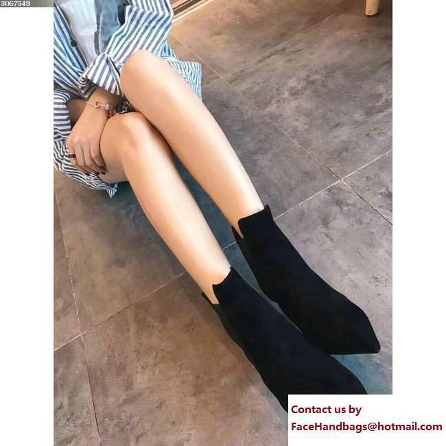 Celine Heel 6.5cmEssentials Chelsea Boots 321943 Suede Black 2017 - Click Image to Close
