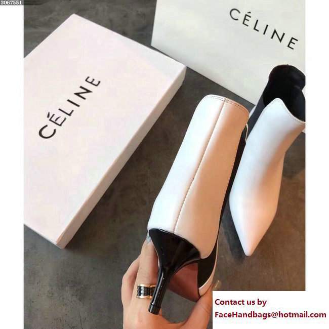 Celine Heel 6.5cmEssentials Chelsea Boots 321943 White 2017 - Click Image to Close
