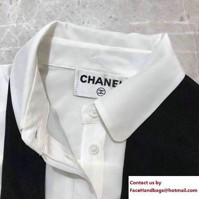 Chanel Black Bow Shirt White 2018 - Click Image to Close