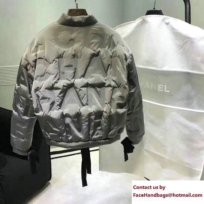 Chanel Bow Dawn Jacket Blouson Gray P57415 2018