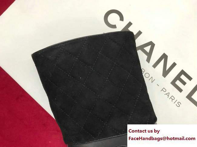 Chanel CC Logo Boots Black Fall Winter 2017 - Click Image to Close