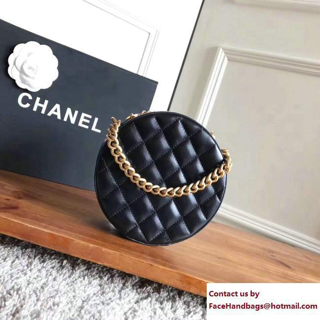 Chanel CC Logo Evening Bag A91946 Black 2017