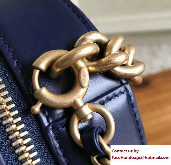 Chanel CC Logo Evening Bag A91946 Blue 2017