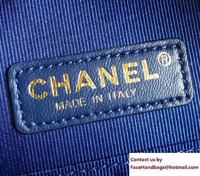 Chanel CC Logo Evening Bag A91946 Blue 2017