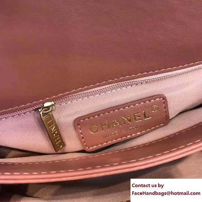 Chanel CC Logo Lambskin Medium Flap Bag A57028 Lobster Pink Cruise 2018 - Click Image to Close