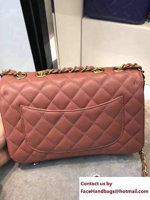 Chanel CC Logo Lambskin Medium Flap Bag A57028 Lobster Pink Cruise 2018