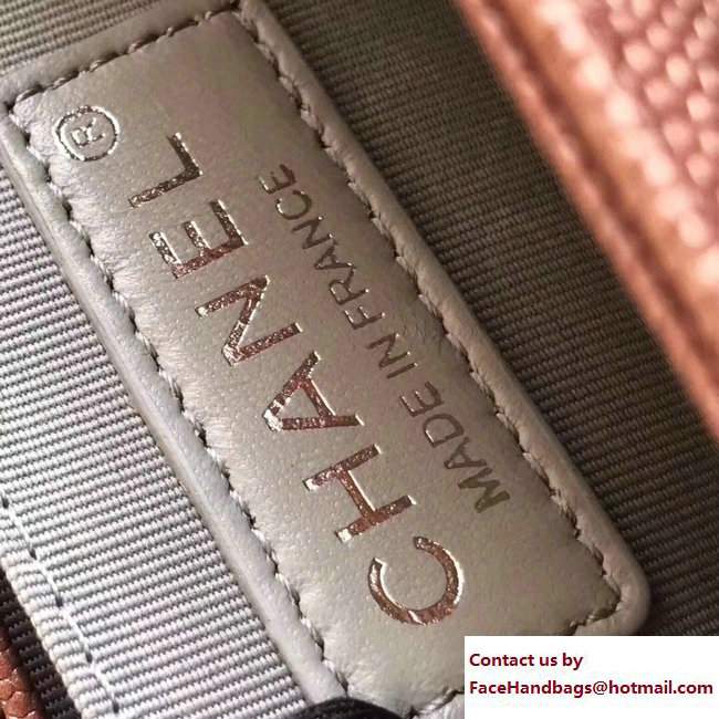 Chanel Caviar Leather Boy Flap Medium Bag Pink Gold 2017