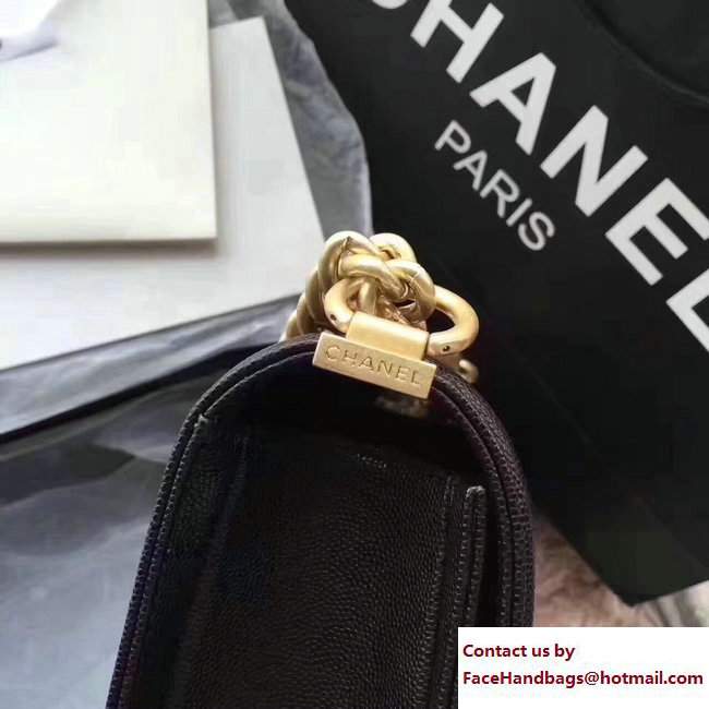 Chanel Caviar Leather Chevron Boy Flap Bag Dark Burgundy 2017