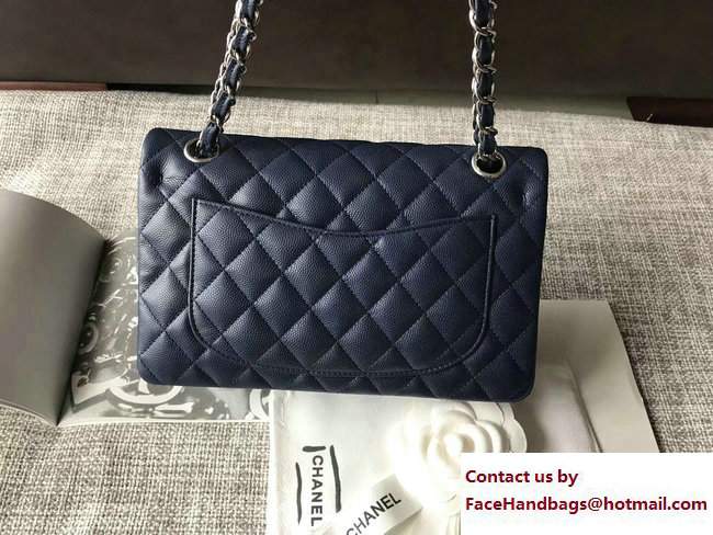 Chanel Caviar Leather Classic Flap New Small Bag A01113 Haze Blue/Silver 2018 - Click Image to Close