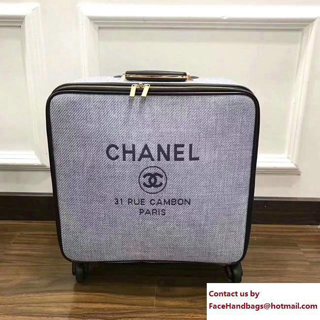 Chanel Deauville Trolley Luggage Small Bag 2017