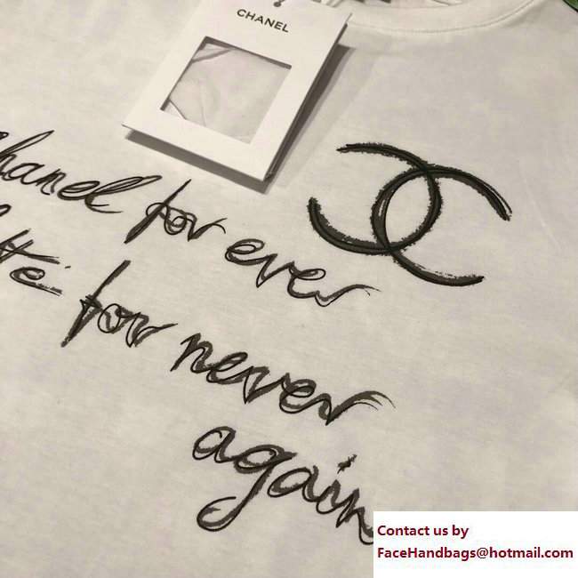 Chanel For Ever Colette For Never Again T-shirt White 2018
