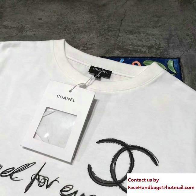 Chanel For Ever Colette For Never Again T-shirt White 2018