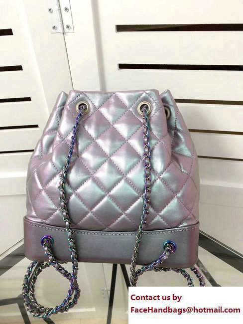 Chanel Gabrielle Backpack Bag A94485 Iridescent Purple 2018