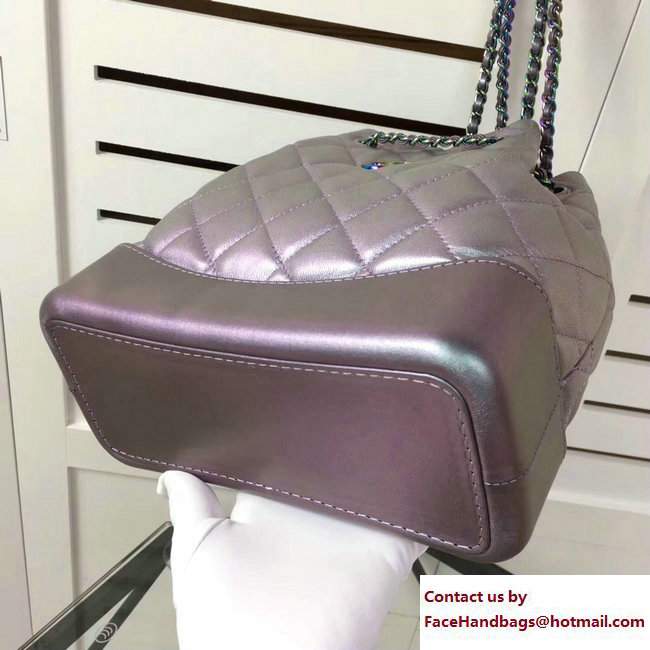 Chanel Gabrielle Backpack Bag A94485 Iridescent Purple 2018