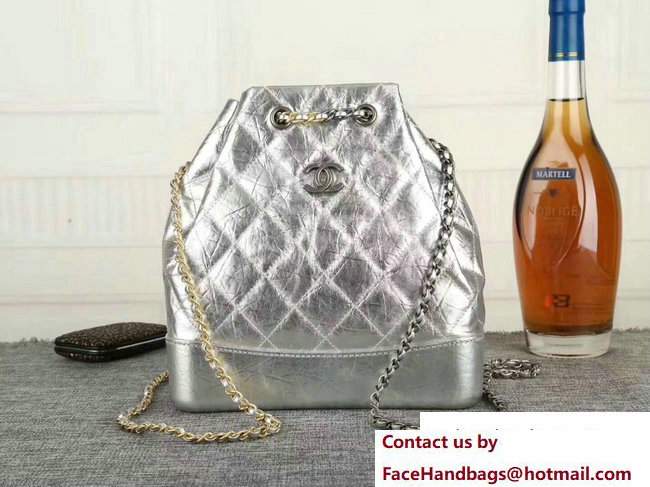 Chanel Gabrielle Backpack Bag A94485 silver 2017 - Click Image to Close