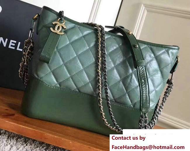 Chanel Gabrielle Medium Hobo Bag A93824 Green 2018 - Click Image to Close