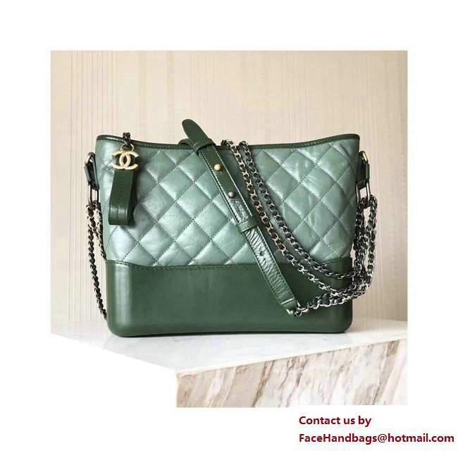 Chanel Gabrielle Medium Hobo Bag A93824 Green 2018 - Click Image to Close