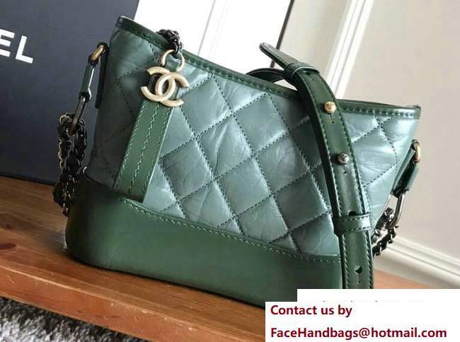 Chanel Gabrielle Small Hobo Bag A91810 Green 2018 - Click Image to Close