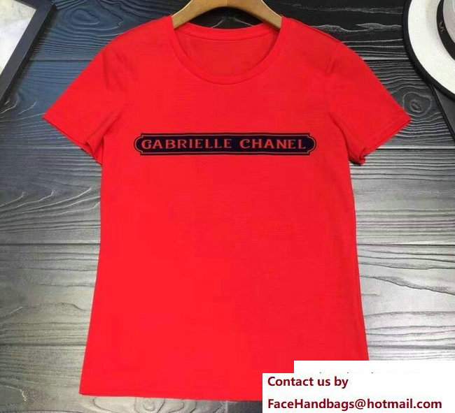 Chanel Gabrielle T-shirt Red 2018 - Click Image to Close