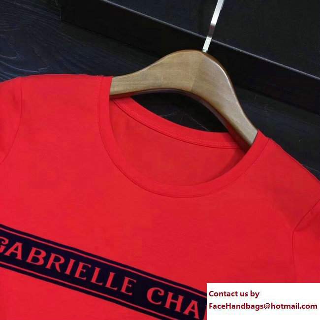 Chanel Gabrielle T-shirt Red 2018 - Click Image to Close
