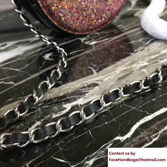 Chanel Glittered PVC and Patent Calfskin Evening On The Moon Evening Bag A91990 Multicolor/Black 2017 - Click Image to Close