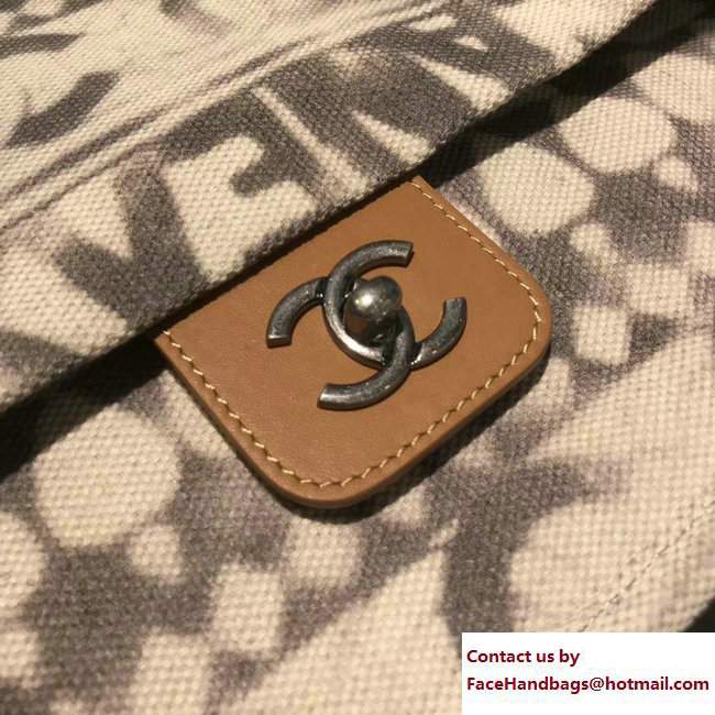 Chanel Iliad Printed Toile Clutch Bag A91749 Cruise 2018