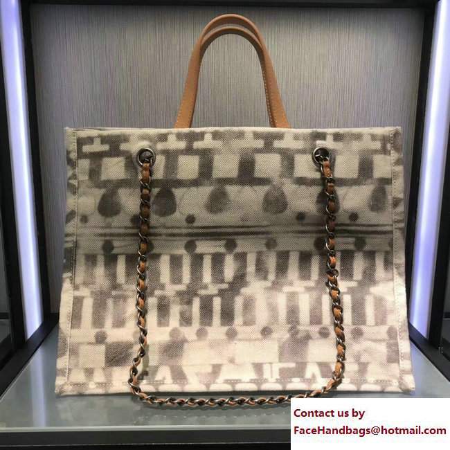Chanel Iliad Printed Toile Small Shopping Bag A91745 Cruise 2018