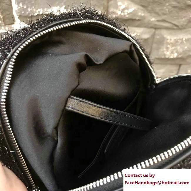 Chanel Knit Pluto Glitter Mini Backpack Bag Black 2017