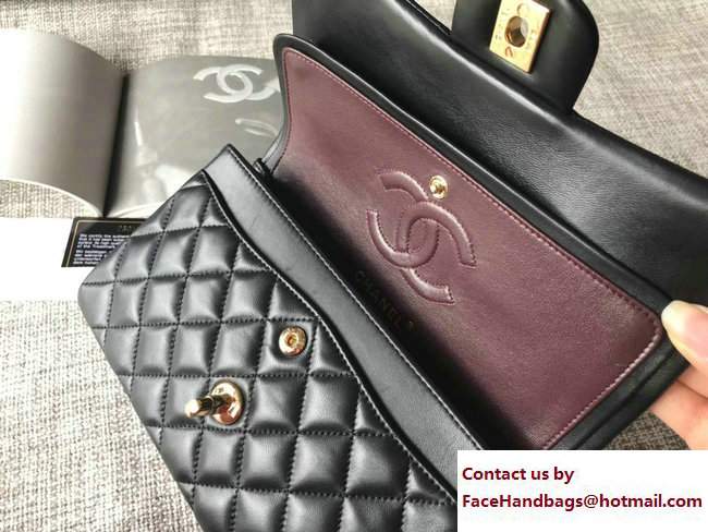 Chanel Lambskin Classic Flap New Small Bag A01113 Black/Gold 2018