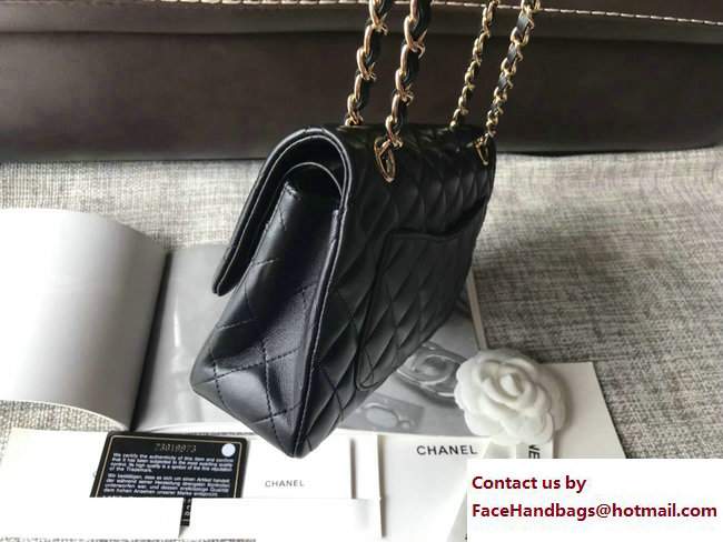 Chanel Lambskin Classic Flap New Small Bag A01113 Black/Gold 2018