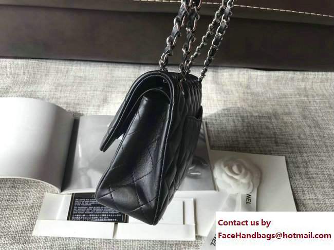 Chanel Lambskin Classic Flap New Small Bag A01113 Black/Silver 2018