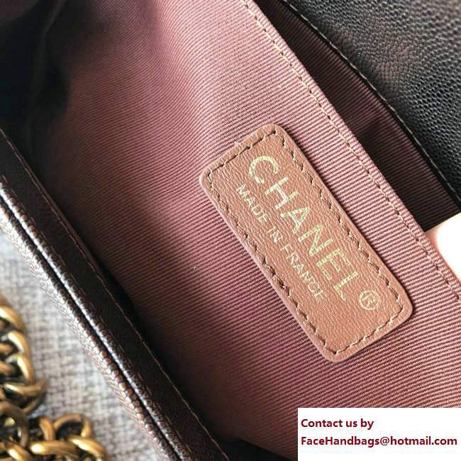 Chanel Patinated Chevron Boy Braided Old Medium Flap Bag Bronze Cruise 2018 - Click Image to Close