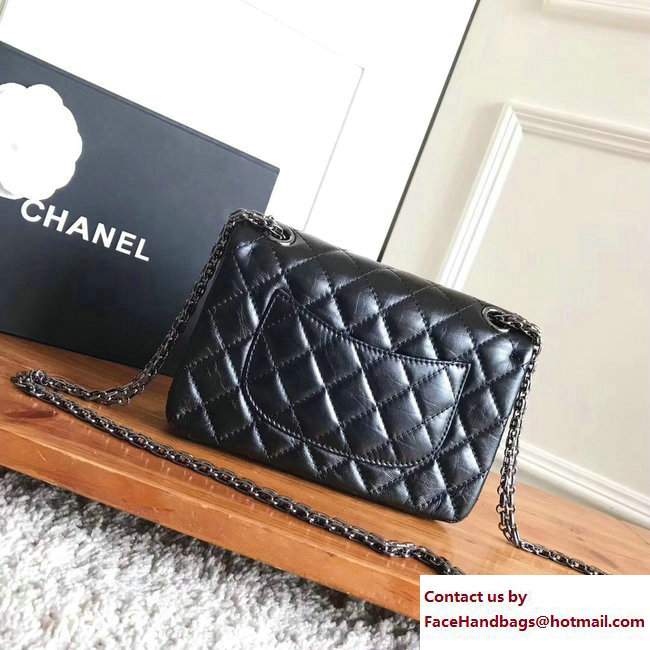 Chanel Planet Lucky Charms 2.55 Reissue Size 224 Bag Black 2017