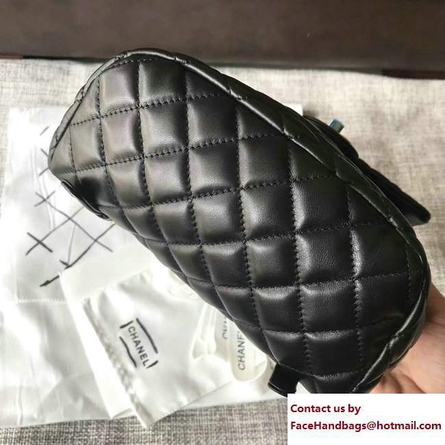 Chanel Quilted Lambskin Backpack Small Bag Black/Gold Fall Winter 2017