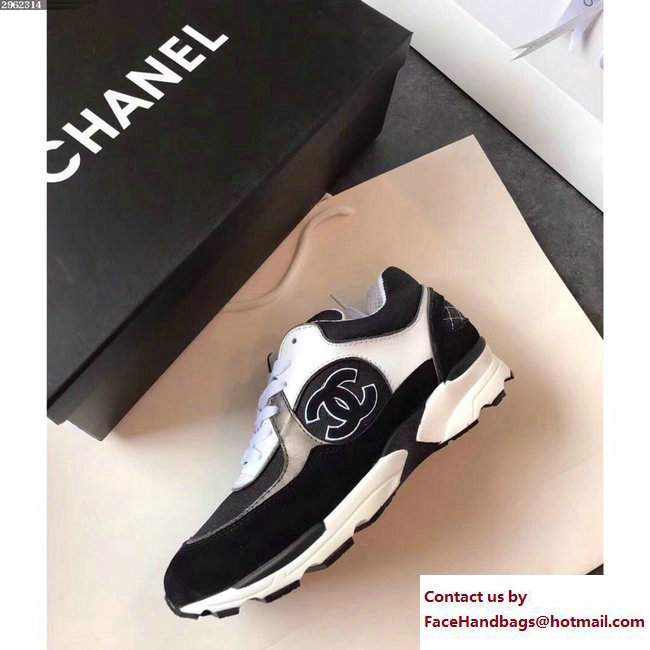 Chanel Sneakers Suede Black/White