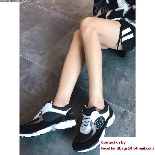 Chanel Sneakers Suede Black/White