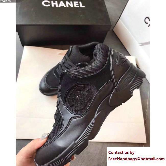Chanel Sneakers Suede Black