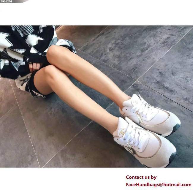Chanel Sneakers Suede Creamy - Click Image to Close