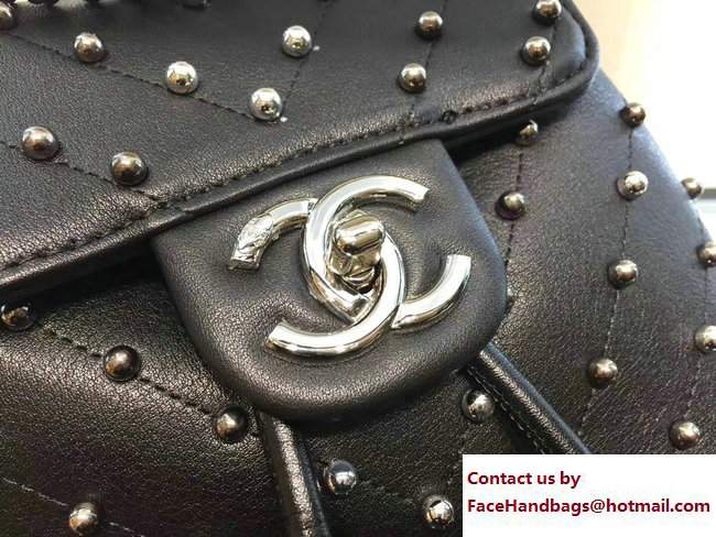 Chanel Stud Wars Backpack Bag A91959 Black 2017 - Click Image to Close