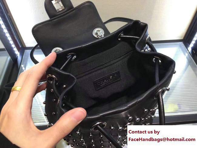 Chanel Stud Wars Backpack Bag A91959 Black 2017