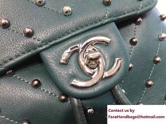 Chanel Stud Wars Backpack Bag A91959 green 2017