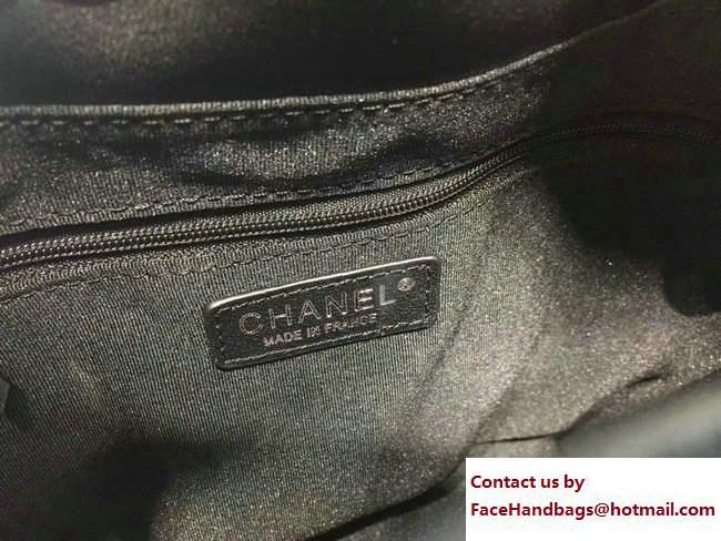 Chanel Stud drawstring Bag A91958 black 2017