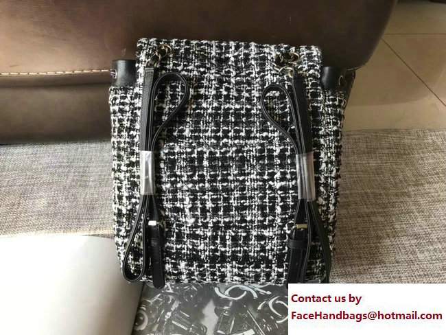 Chanel Tweed Backpack Bag 2017 - Click Image to Close