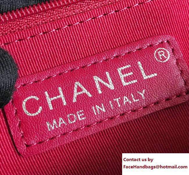 Chanel Tweed/Calfskin Gabrielle Medium Hobo Bag A93824 Black/Gray/Orange 2017 - Click Image to Close