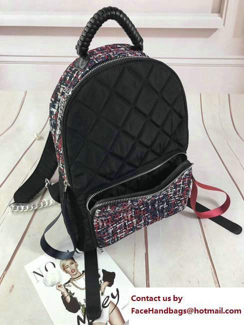 Chanel Tweed and Nylon Astronaut Essentials Backpack Bag A91964 Black 2017 - Click Image to Close