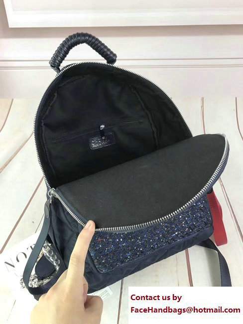 Chanel Tweed and Nylon Astronaut Essentials Backpack Bag A91964 Navy Blue 2017